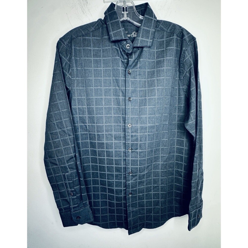 Tasso Elba Size SMALL Long Sleeve Dress Shirt Men’s Button Front Striped